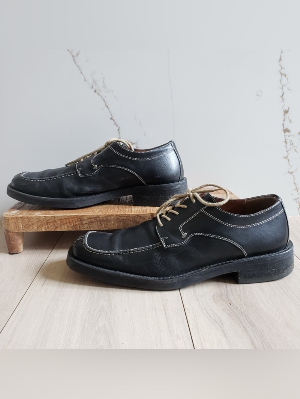 Bass Black Leather Derby Jackson Shoes